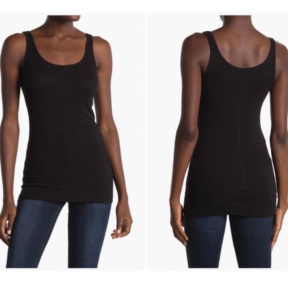 NEW Vince Black Favorite Tank Top Ribbed Modal
Jersey Fitted BalletCore XS